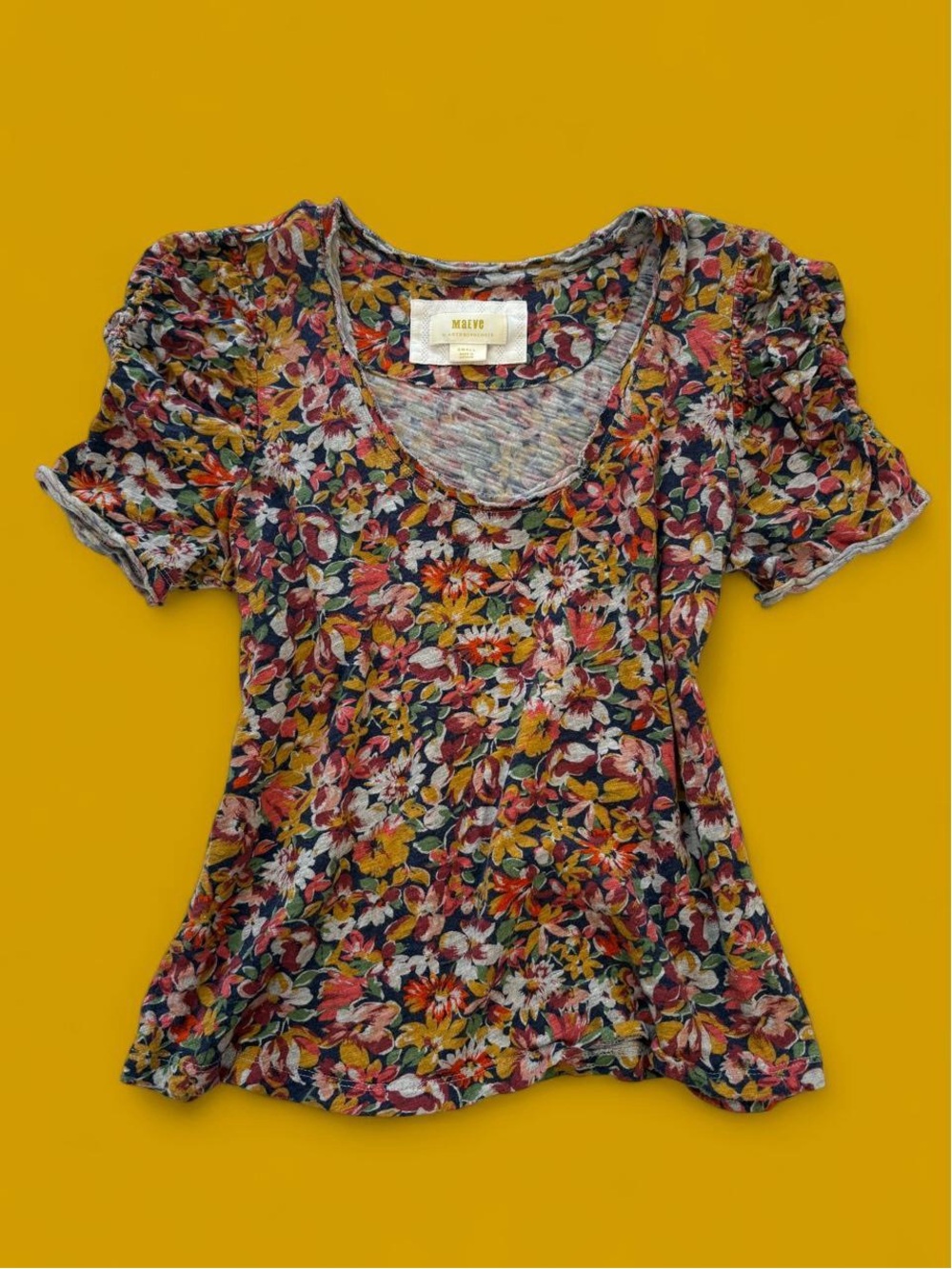 Maeve by Anthropologie floral knit top
